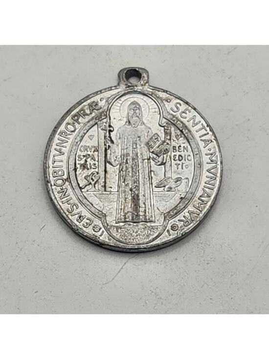Unbranded Jewelry - St Benedict Medal Pendant Catholic Silver Tone Protection Cross Charm Devotional